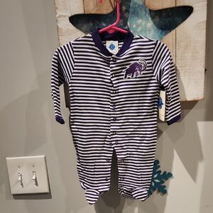 NWT Creative Knitwear Amherst College Mammoths Kids Sz 0-3M One Piece Bodysuit